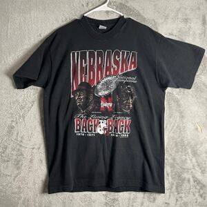 Vintage Nebraska Huskers Champions Tee Retro Cornhuskers XL USA Made Football